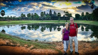 Ankor Wat Lake View Panaroama